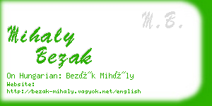 mihaly bezak business card